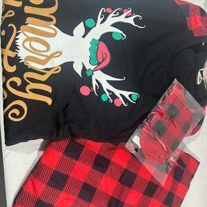 PatPat Matching Family Merry Christmas Reindeer Pyjama With Bottoms Size Xl